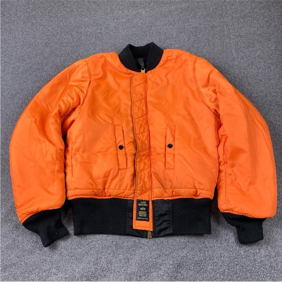 Alpha Industries MA-1 Bomber Flight Jacket -limited edition fighter pilot L - Picture 7 of 16